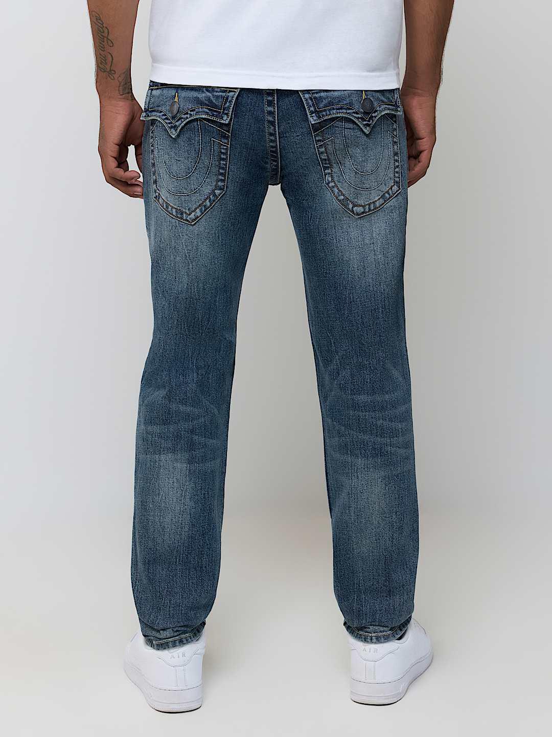 True Religion Men Blue Solid Rocco SN Skinny Fit Jeans