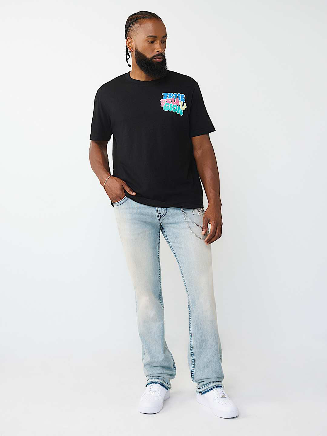 True Religion Blue Straight Fit Ricky SN Stretchable Jeans
