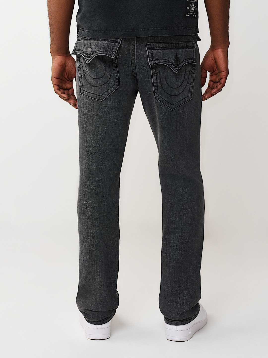 True Religion Grey Straight Fit Ricky SN Stretchable Jeans