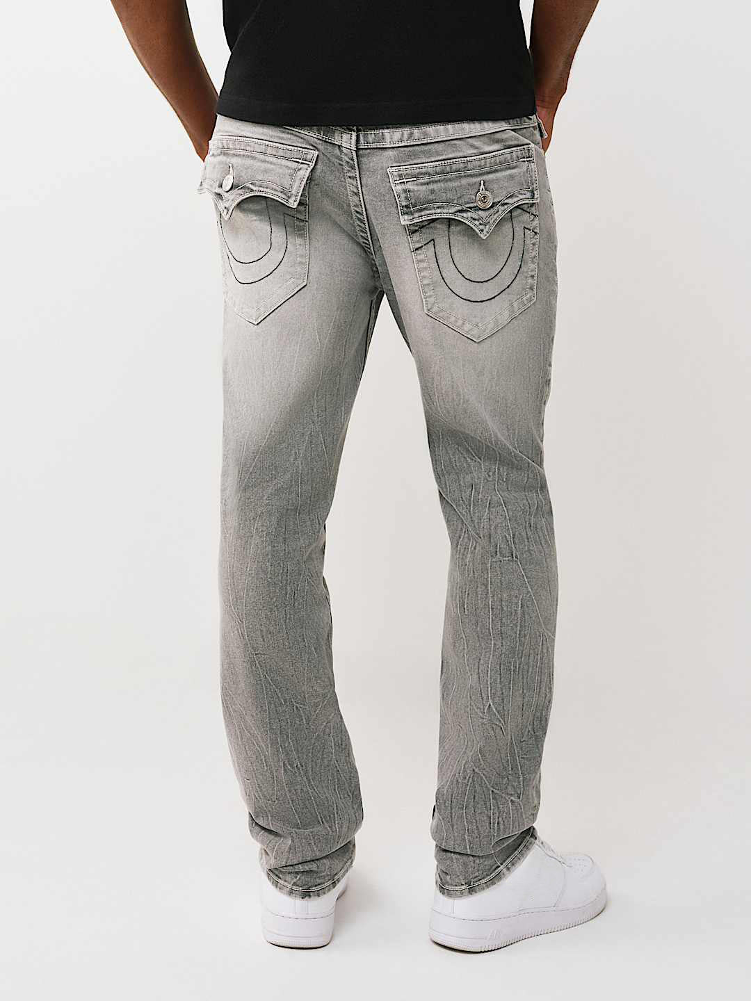 True Religion Grey Slim Fit Rocco SN Stretchable Jeans
