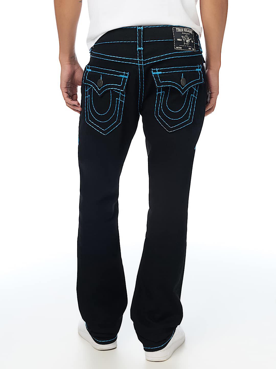 True Religion Men Ricky Suprer T Black Solid Straight Fit Jeans