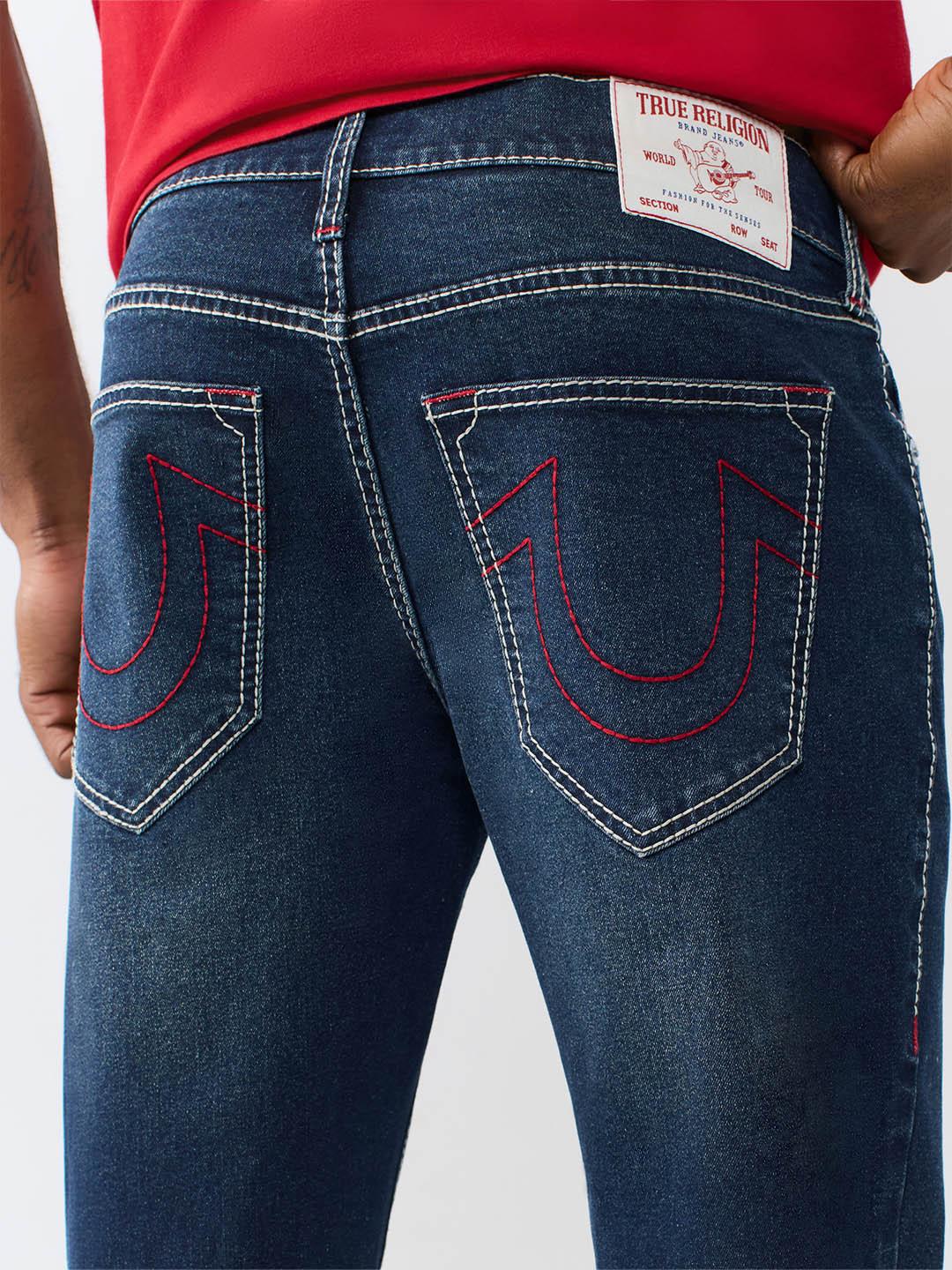 True Religion Blue Slim Fit Geno Big T Stretchable Jeans