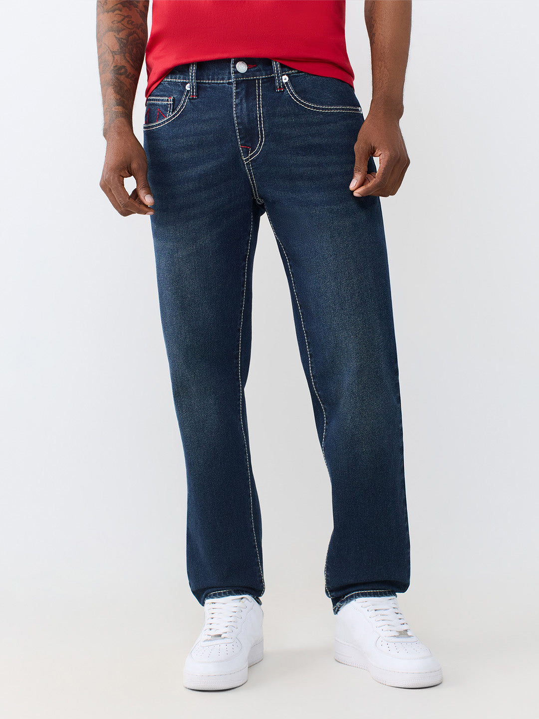 True Religion Blue Slim Fit Geno Big T Stretchable Jeans