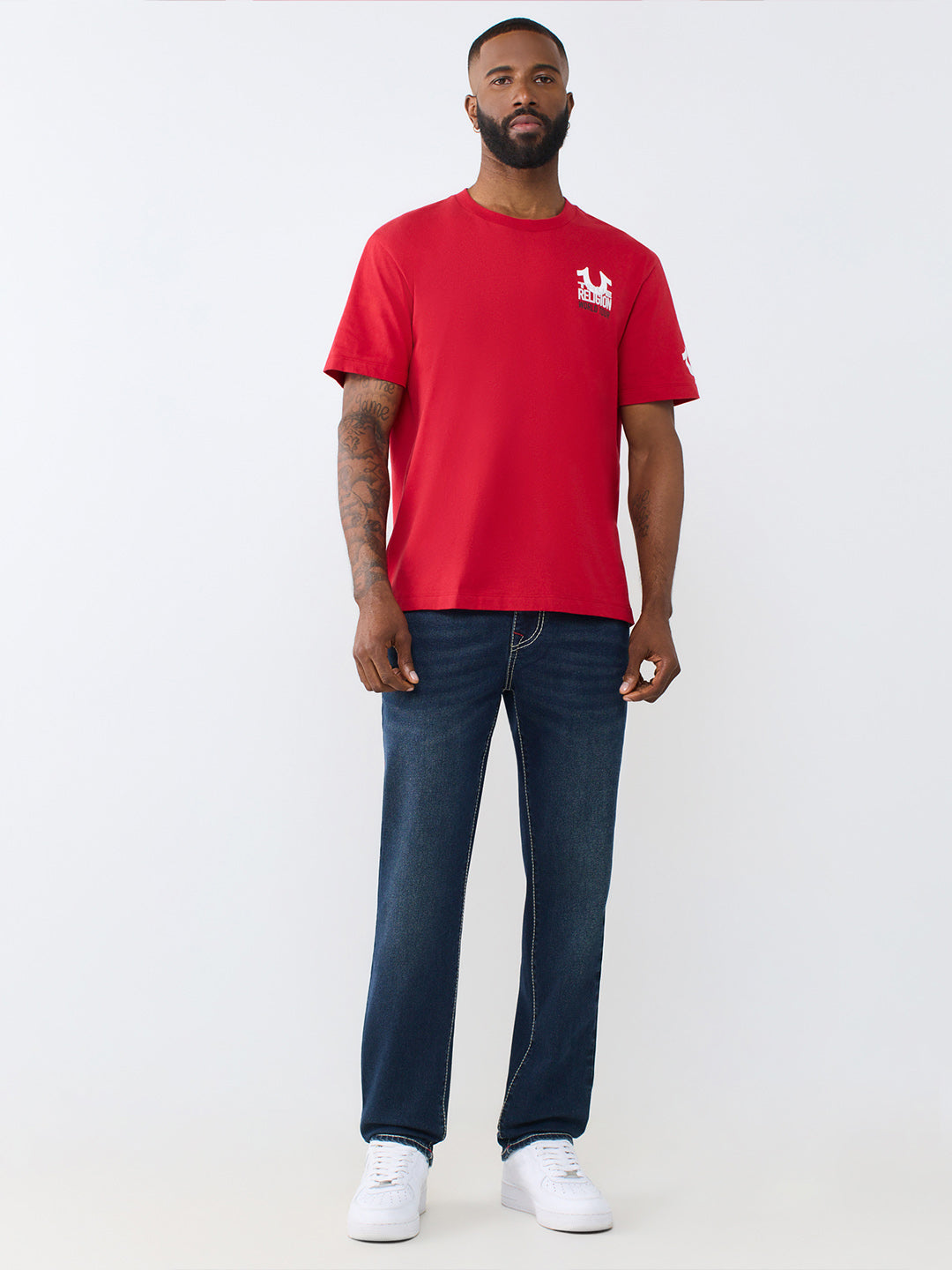 True Religion Blue Slim Fit Geno Big T Stretchable Jeans