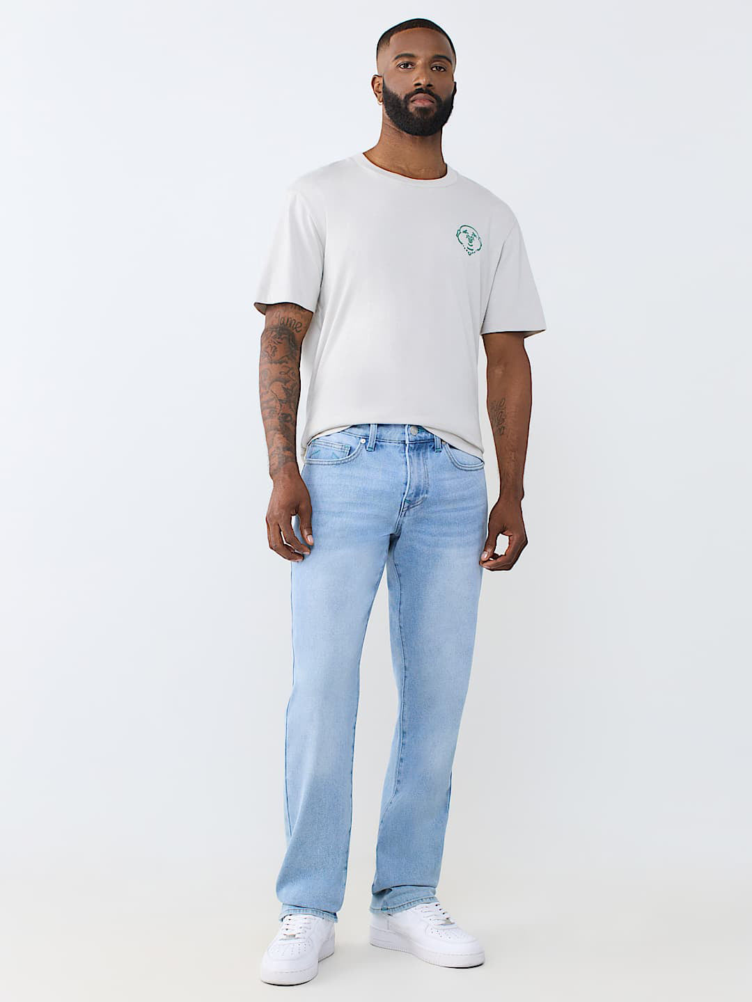 True Religion Blue Straight Fit Ricky SN Stretchable Jeans