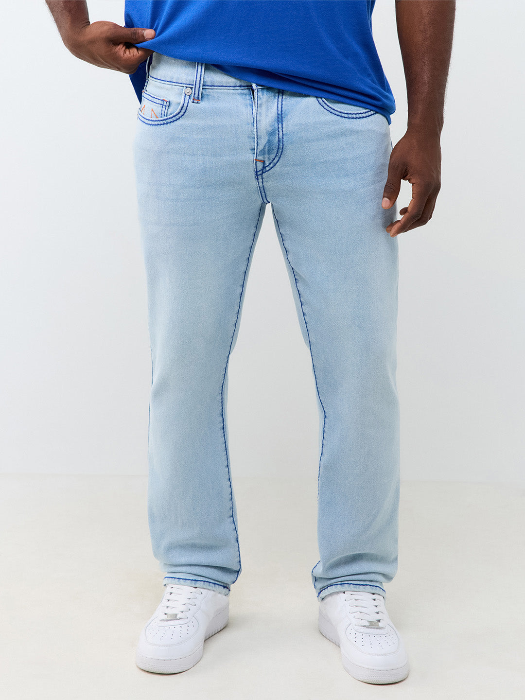 True Religion Blue Straight Fit Ricky Big T Stretchable Jeans