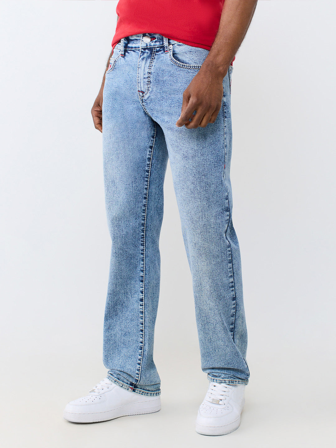 True Religion Blue Straight Fit Ricky Big T Stretchable Jeans