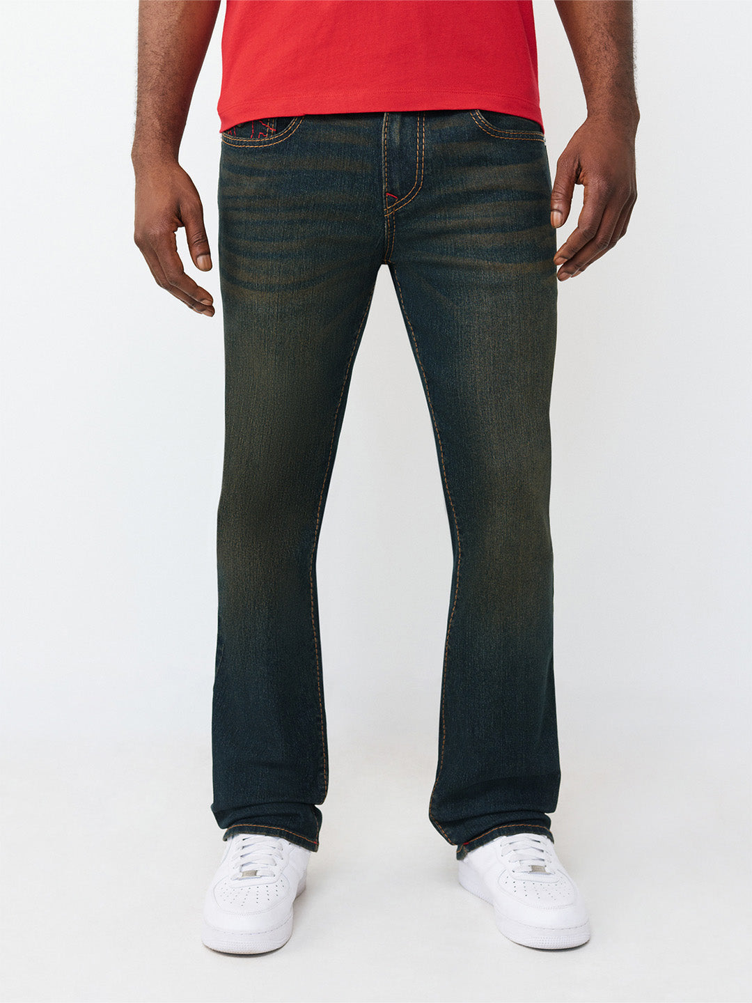 True Religion Blue Straight Fit Ricky Big T Stretchable Jeans