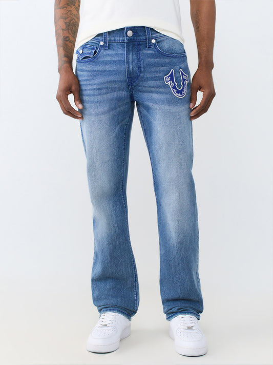 True Religion Blue Straight Fit Ricky Big T Stretchable Jeans