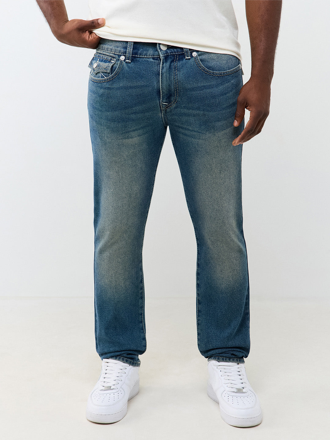 True Religion Blue Slim Fit Rocco Big T Stretchable Jeans