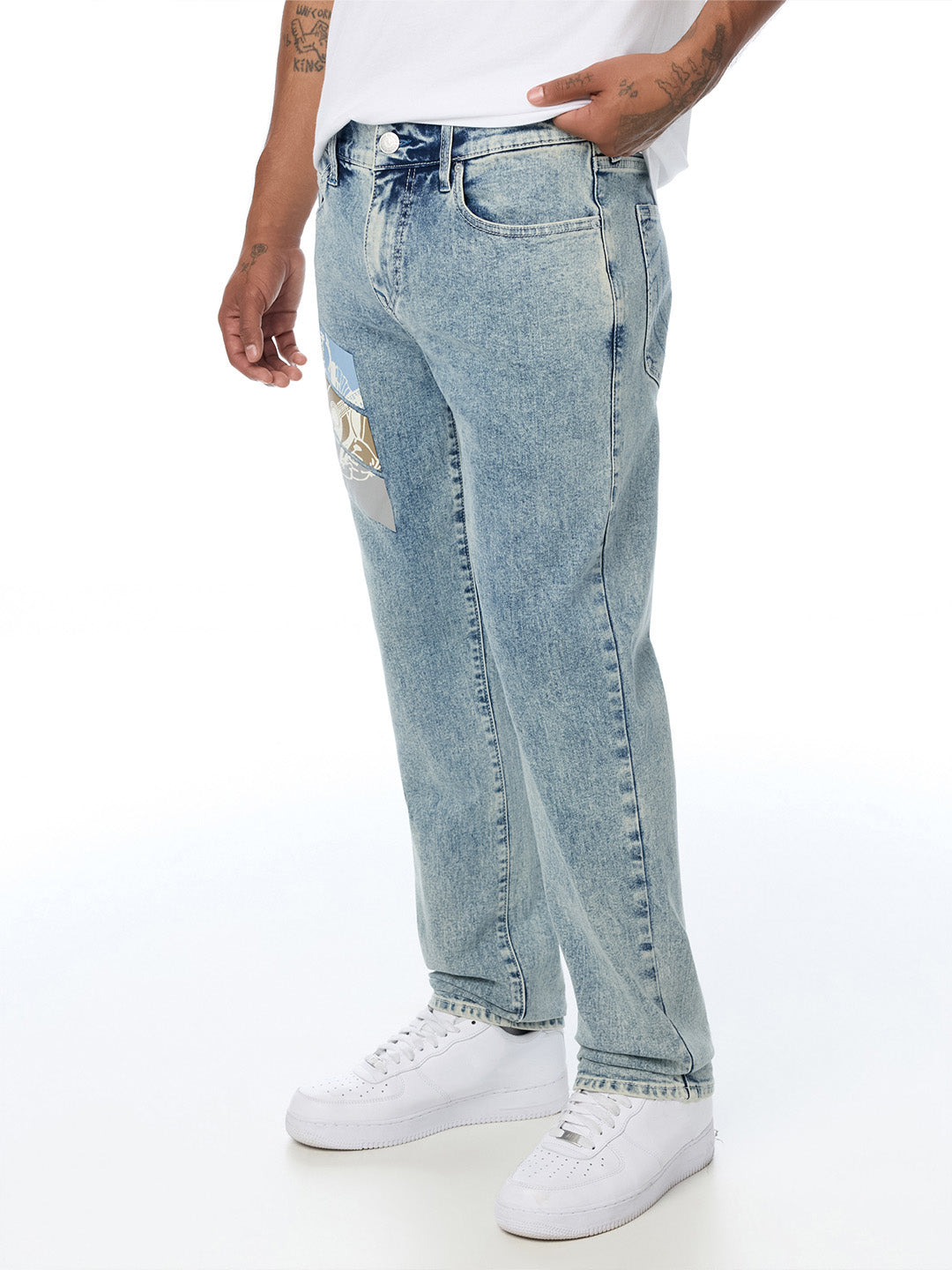 True Religion Blue Slim Fit Geno Typography Stretchable Jeans