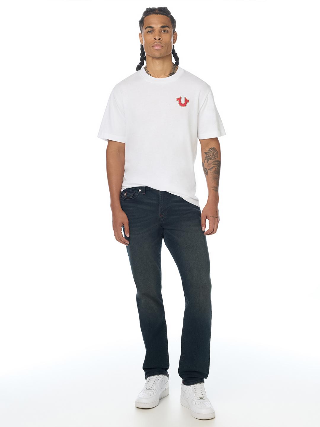 True Religion Blue Geno Applique SN Stretchable Slim Fit Jeans