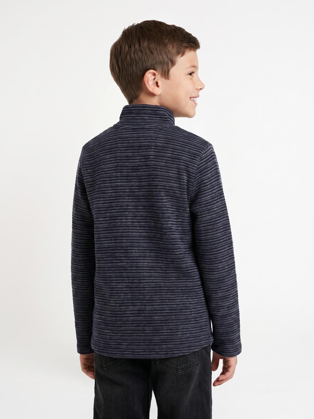 Blue Giraffe Boys Navy Striped Regular Fit T-Shirt