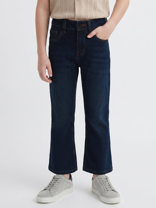 Blue Giraffe Blue Bootcut Solid Boys Jeans