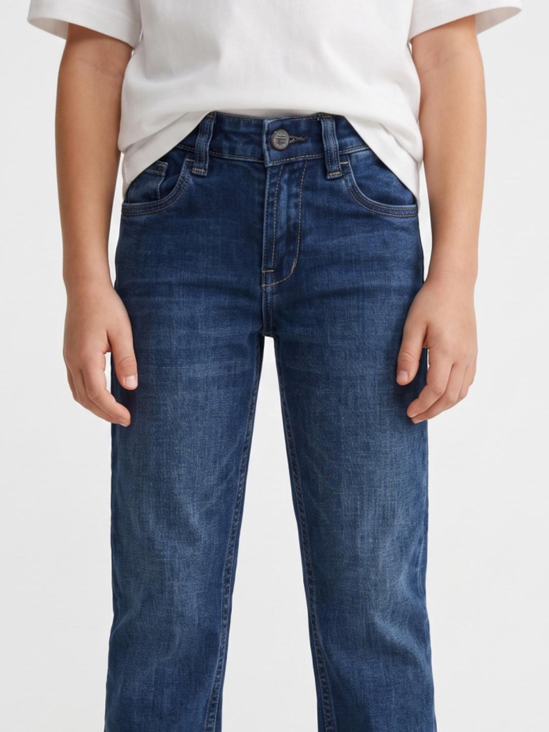 Blue Giraffe Boys Blue Slim Fit Solid Stretchable Jeans