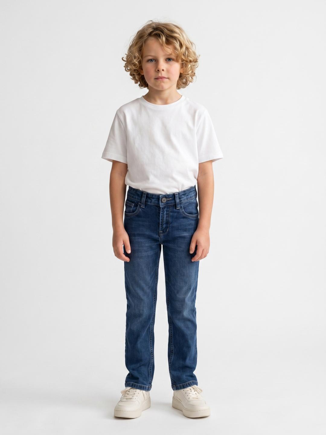Blue Giraffe Boys Blue Slim Fit Solid Stretchable Jeans