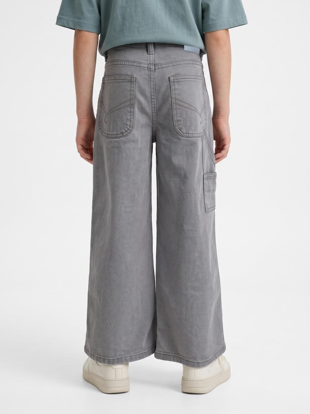 Blue Giraffe Boys Grey Stretchable Straight Fit Jeans