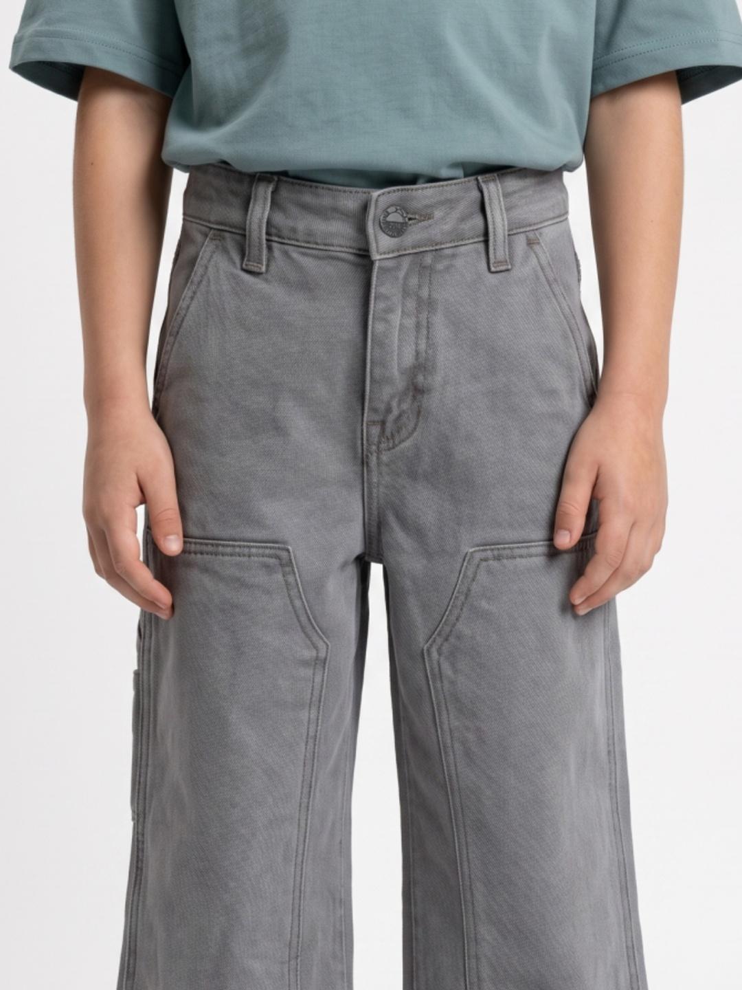 Blue Giraffe Boys Grey Stretchable Straight Fit Jeans