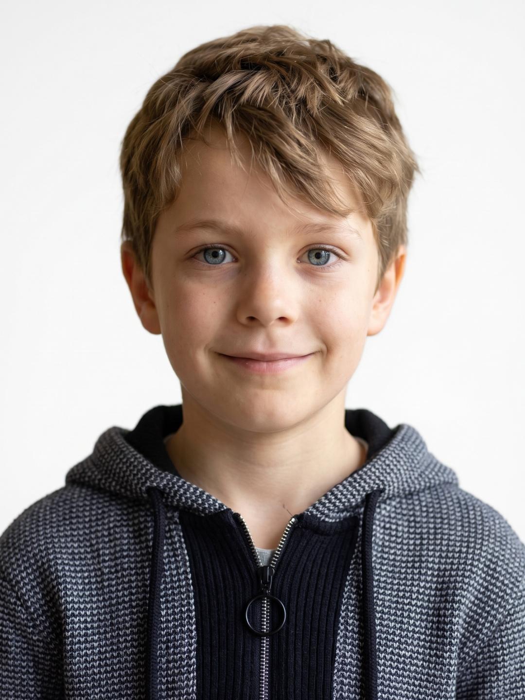 Blue Giraffe Boys Black Regular Fit Striped Sweatshirt