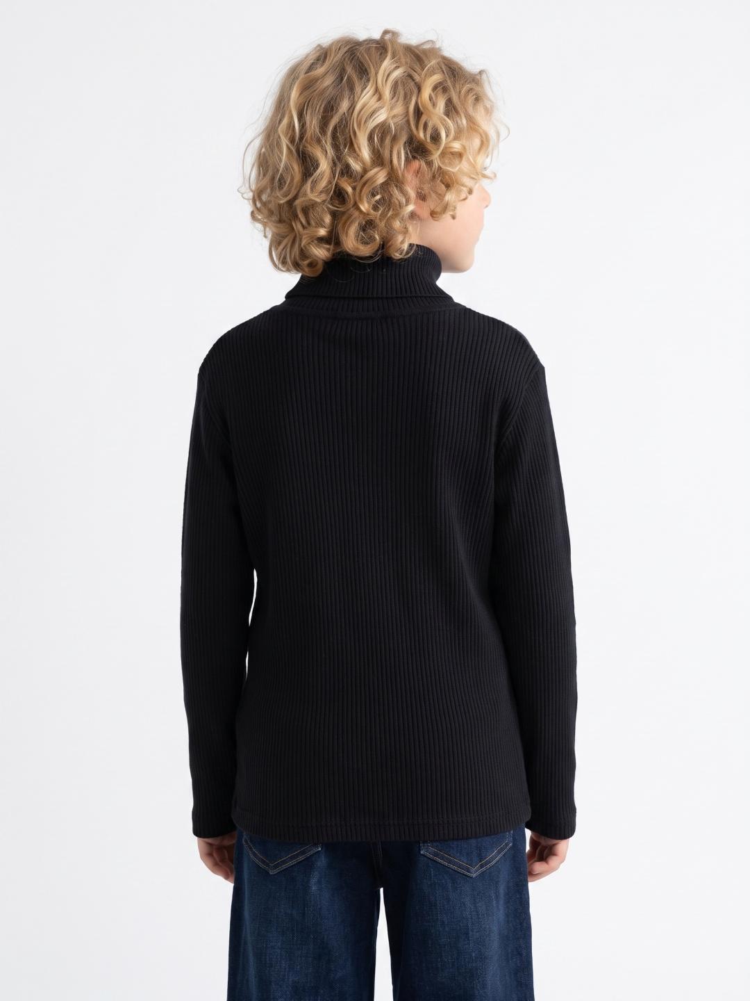 Blue Giraffe Boys Black Regular Fit Solid Tshirt