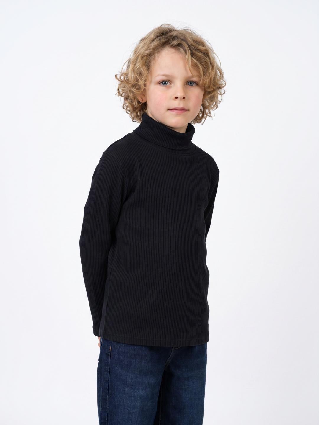 Blue Giraffe Boys Black Regular Fit Solid Tshirt