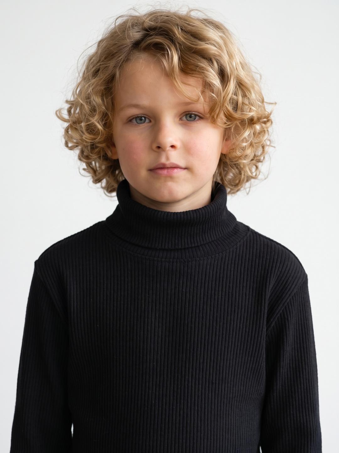 Blue Giraffe Boys Black Regular Fit Solid Tshirt