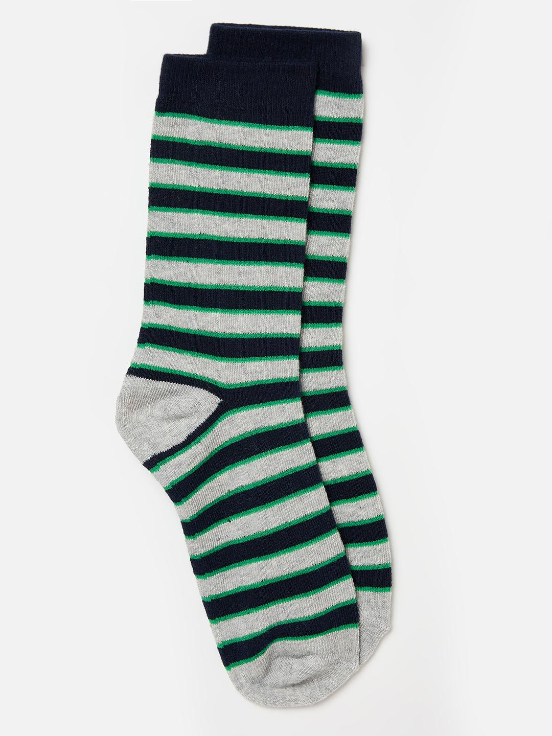Blue Giraffe Boys Multicolour Striped Socks - Pack of 2