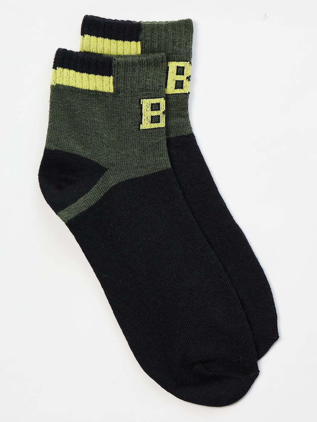 Blue Giraffe Boys Multicolour Geometric Socks - Pack of 2