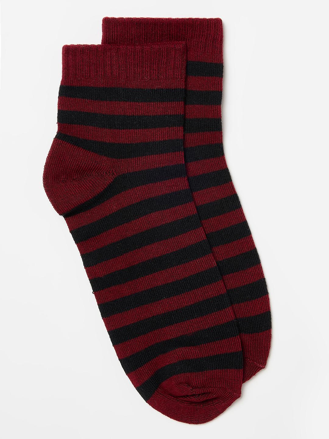 Blue Giraffe Boys Multicolour Striped Socks - Pack of 3
