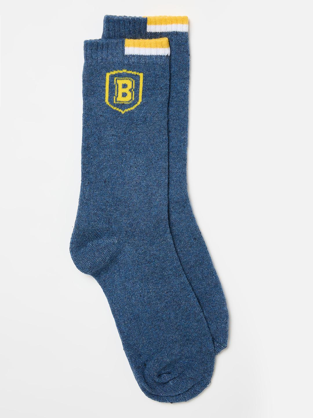 Blue Giraffe Boys Multicolour Striped Socks - Pack of 3