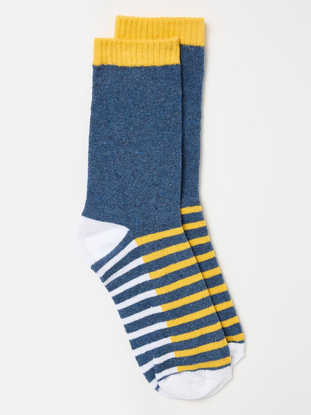 Blue Giraffe Boys Multicolour Striped Socks - Pack of 3