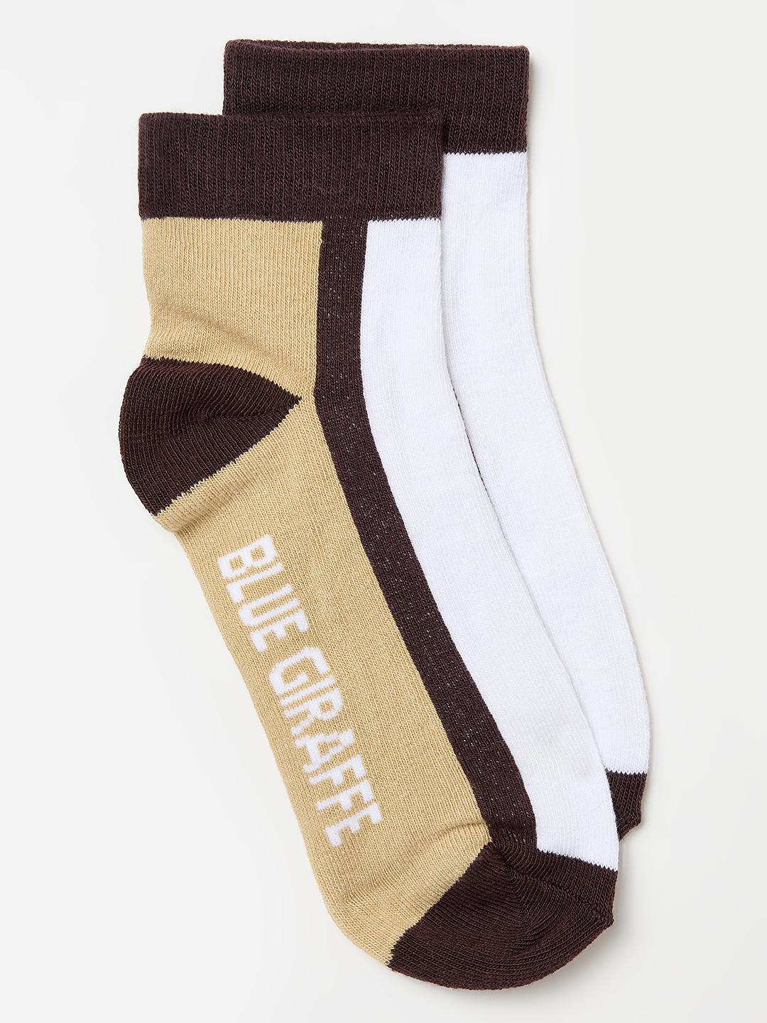 Blue Giraffe Boys Multicolour Striped Socks - Pack of 3