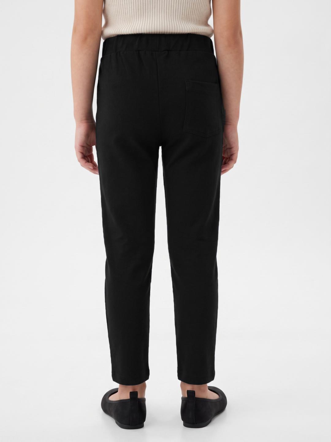 Blue Giraffe Girls Black Regular Fit Solid Jegging