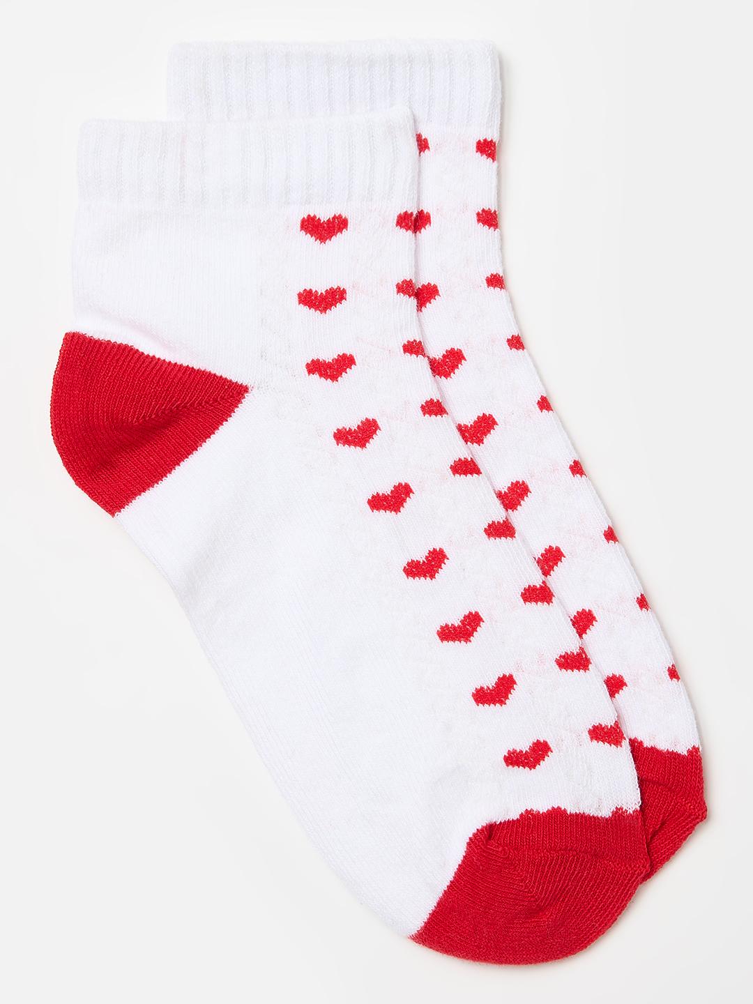 Blue Giraffe Girls Multicolour Woven Design Socks - Pack of 3