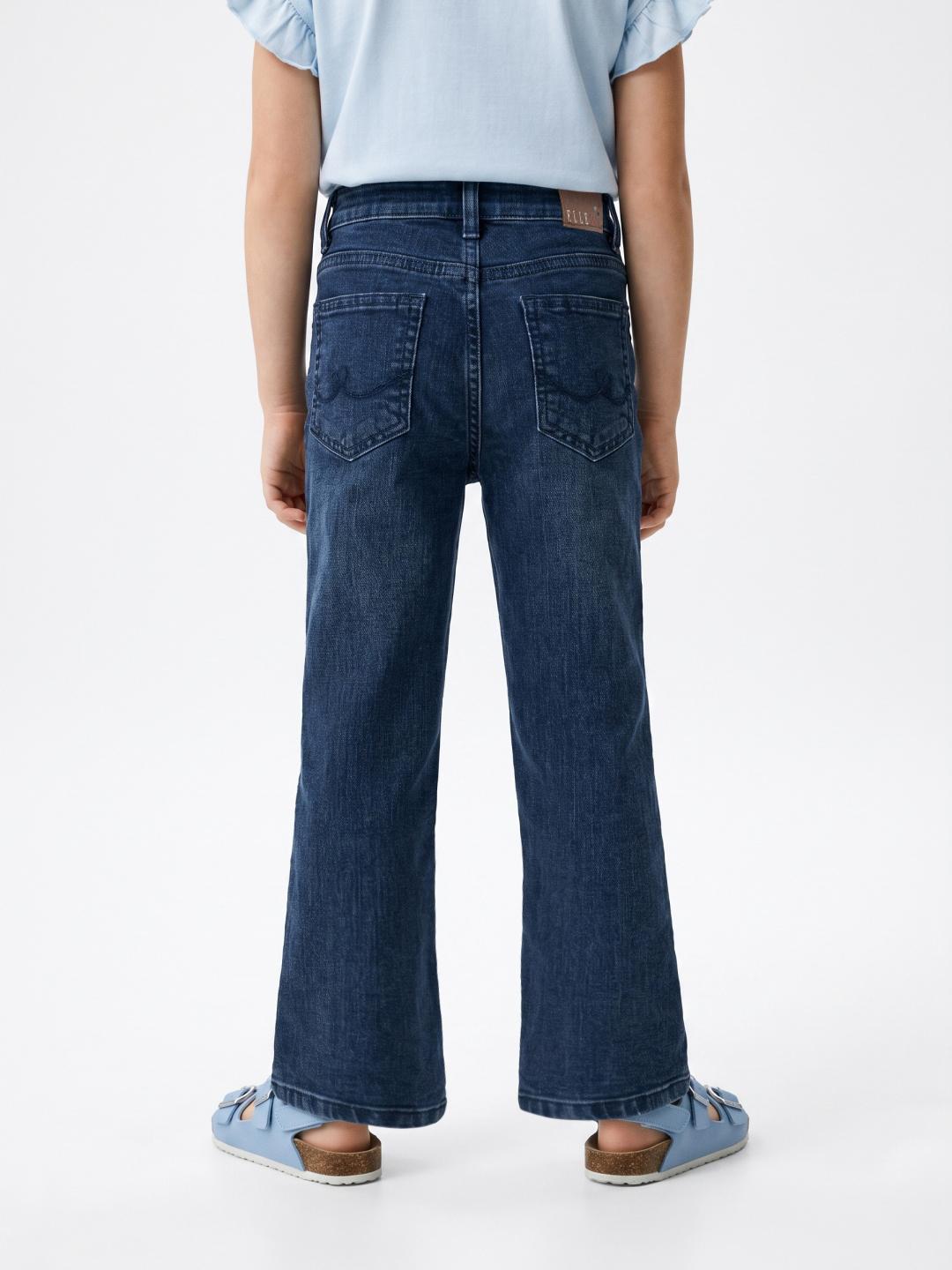 Elle Girls Navy Blue Straight Fit Solid Stretchable Jeans