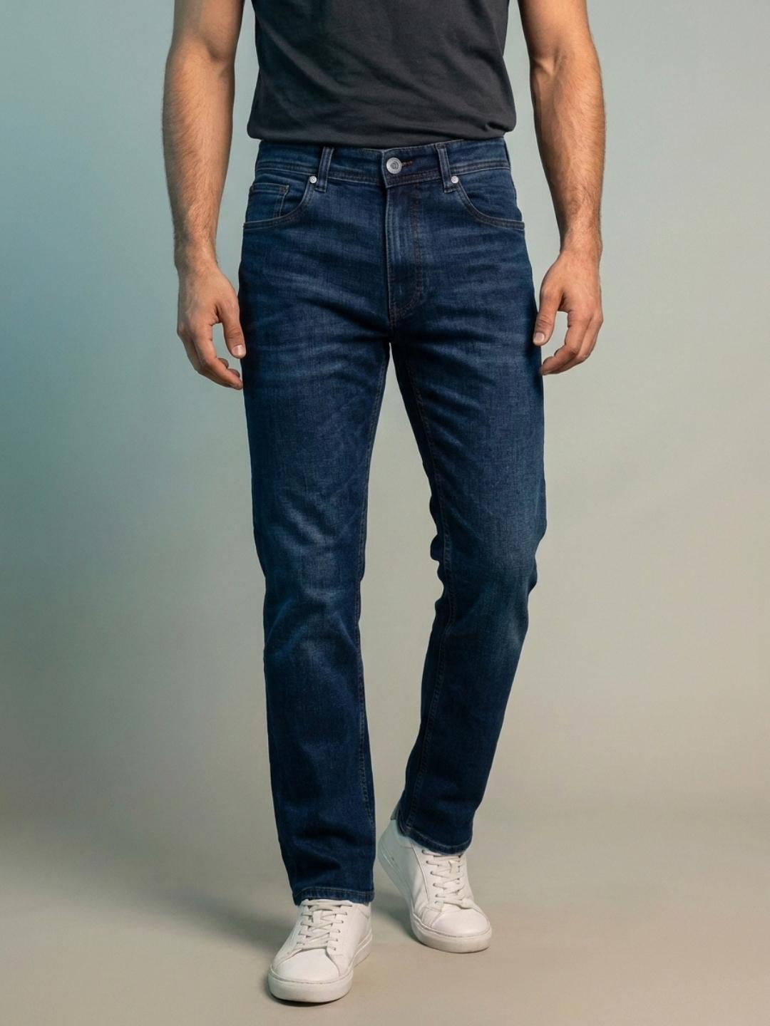 Iconic Men Blue Regular Fit Solid Jeans