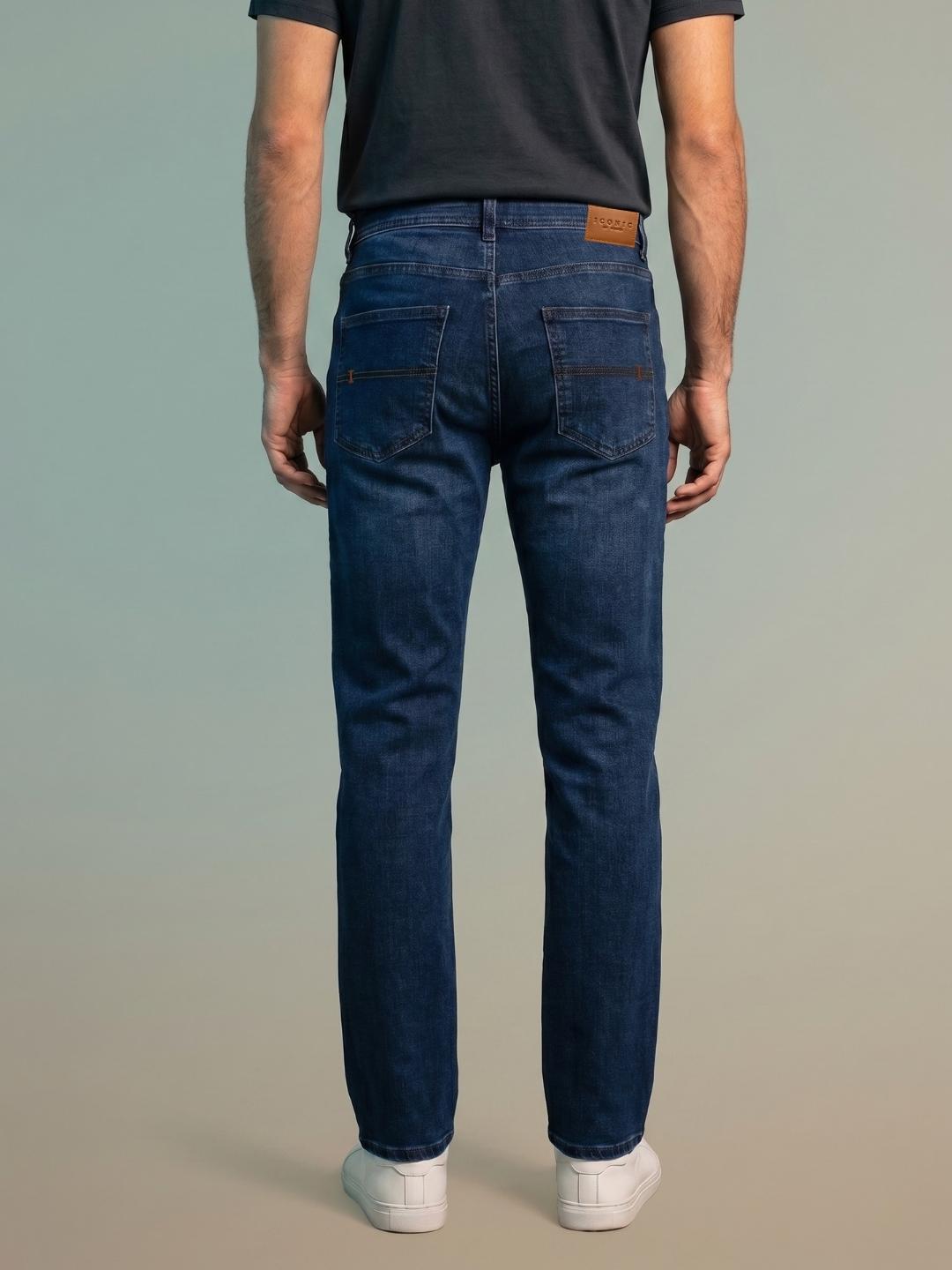 Iconic Men Blue Regular Fit Solid Jeans