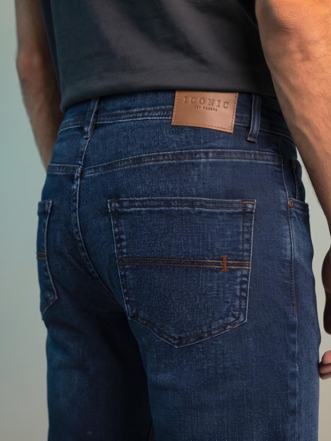 Iconic Men Blue Regular Fit Solid Jeans
