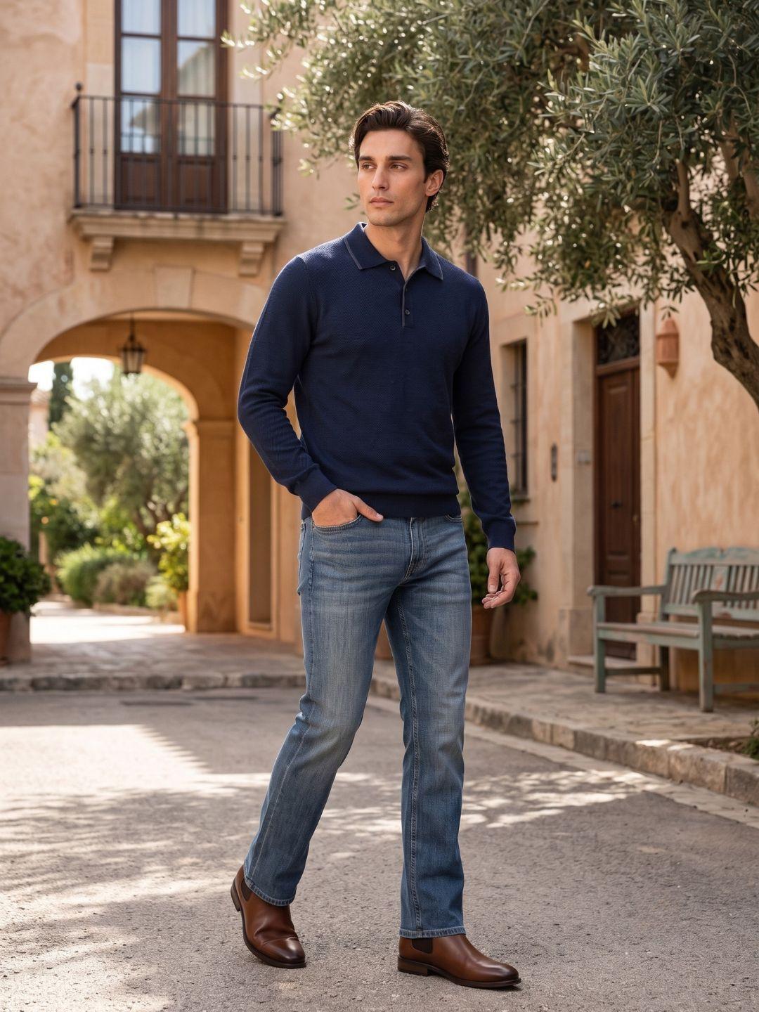 Iconic Men Blue Slim Fit Solid Jeans