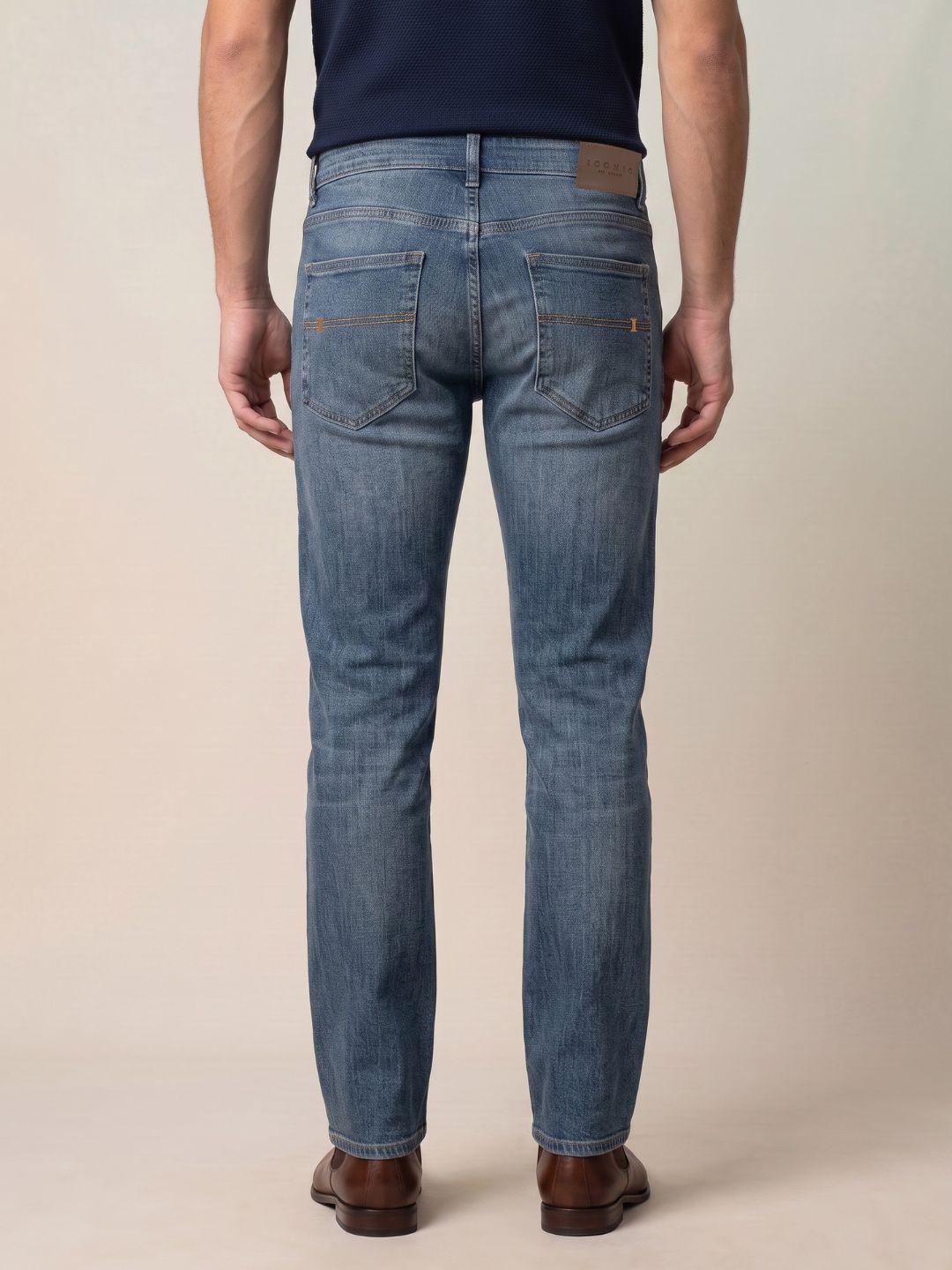 Iconic Men Blue Slim Fit Solid Jeans