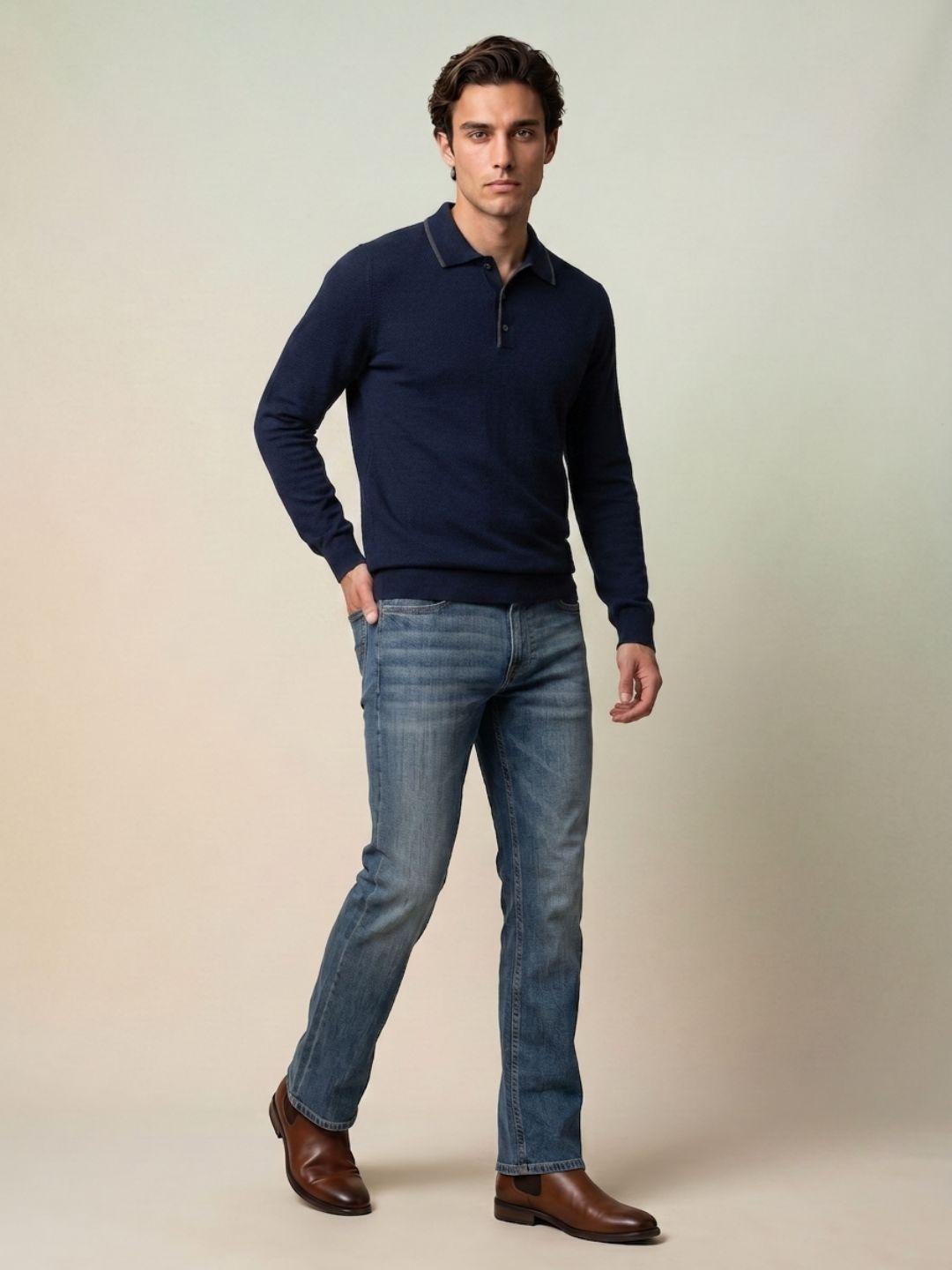 Iconic Men Blue Slim Fit Solid Jeans