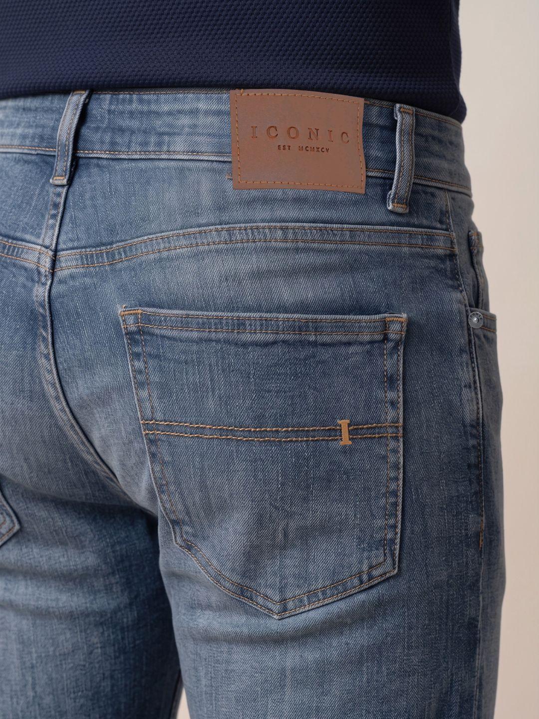 Iconic Men Blue Slim Fit Solid Jeans