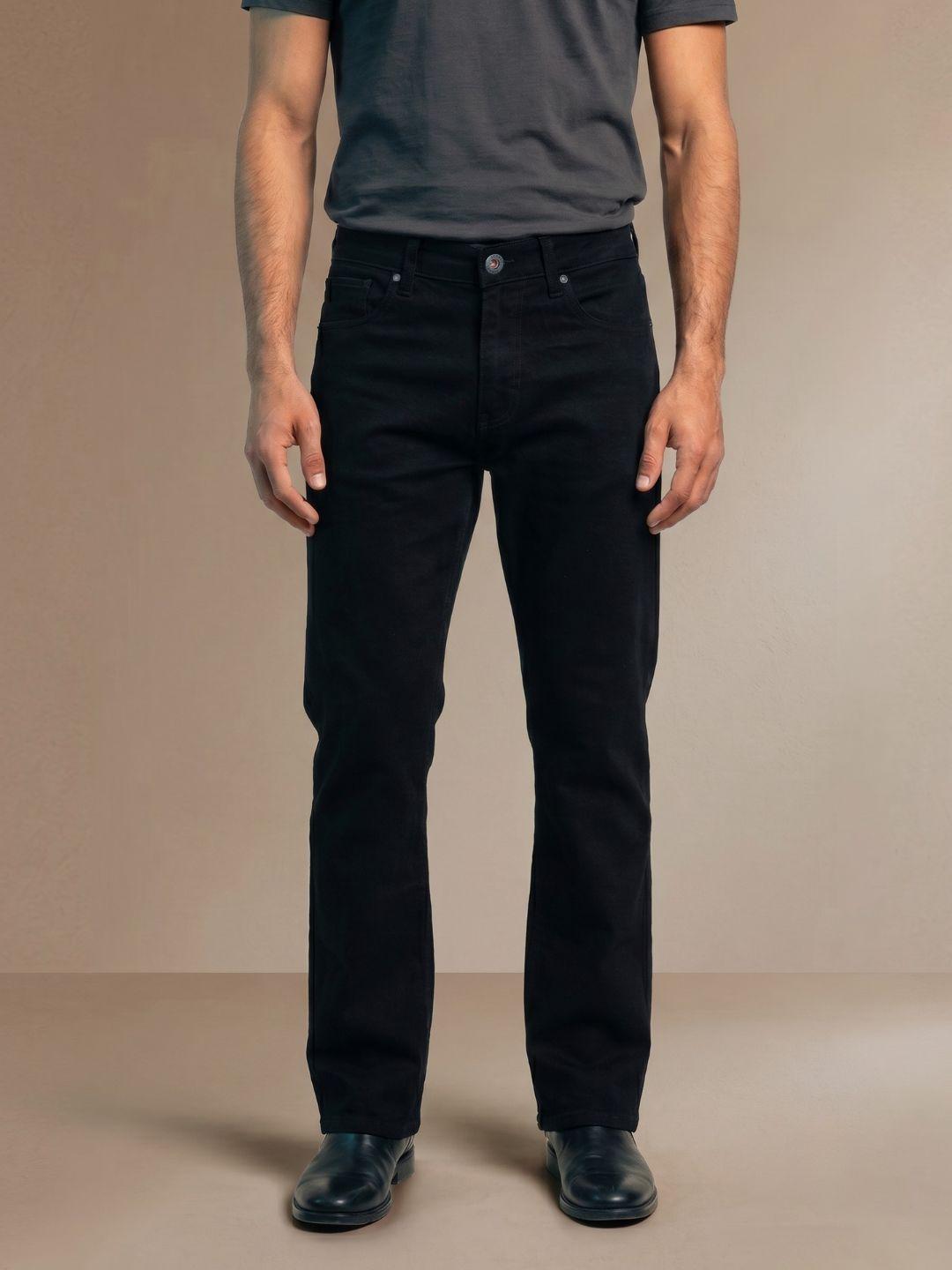 Iconic Men Black Slim Fit Solid Jeans