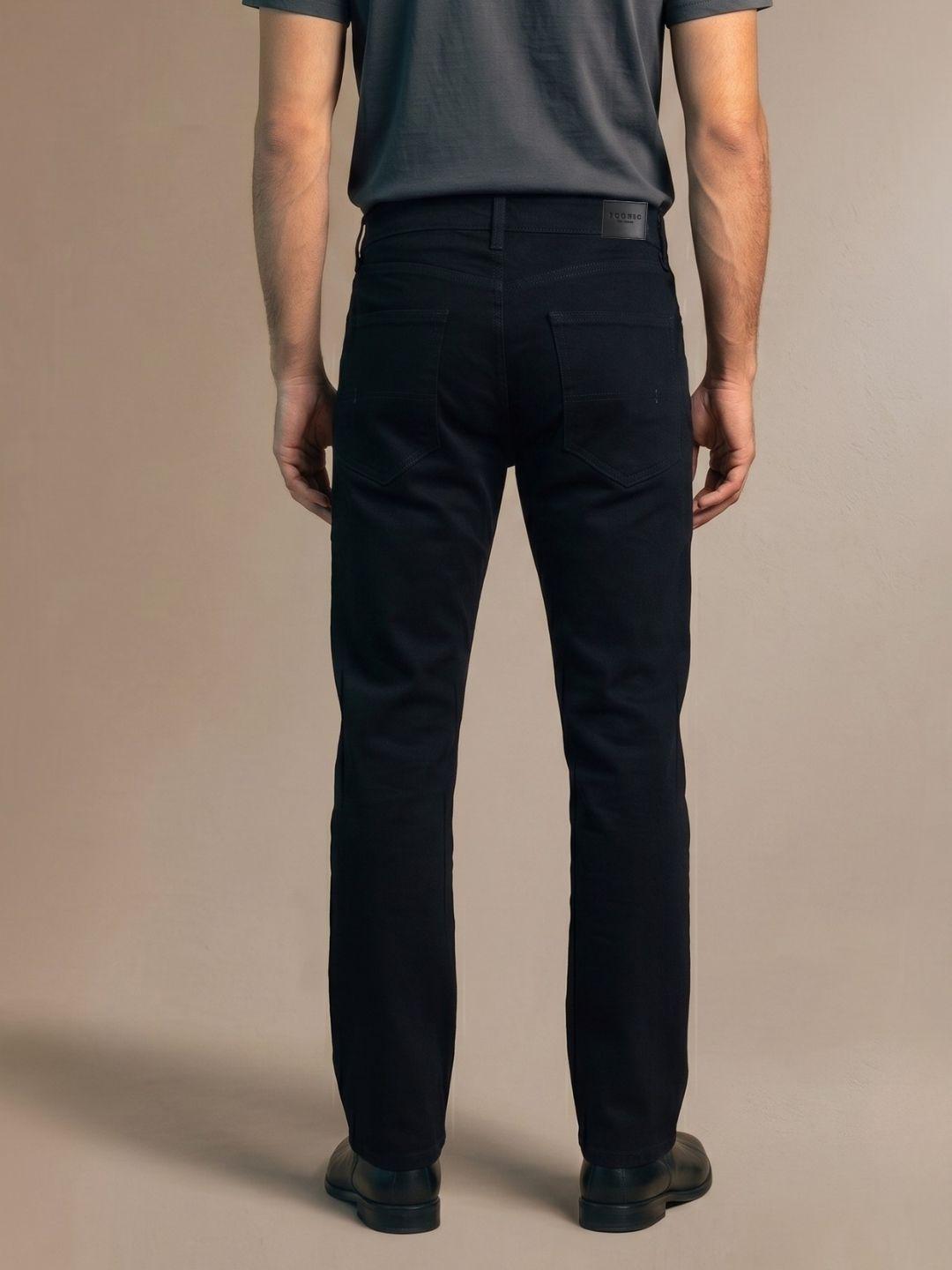 Iconic Men Black Slim Fit Solid Jeans