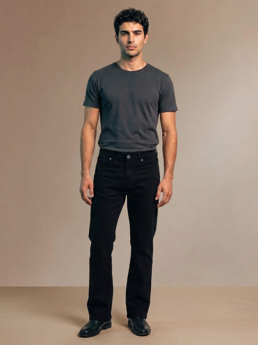Iconic Men Black Slim Fit Solid Jeans