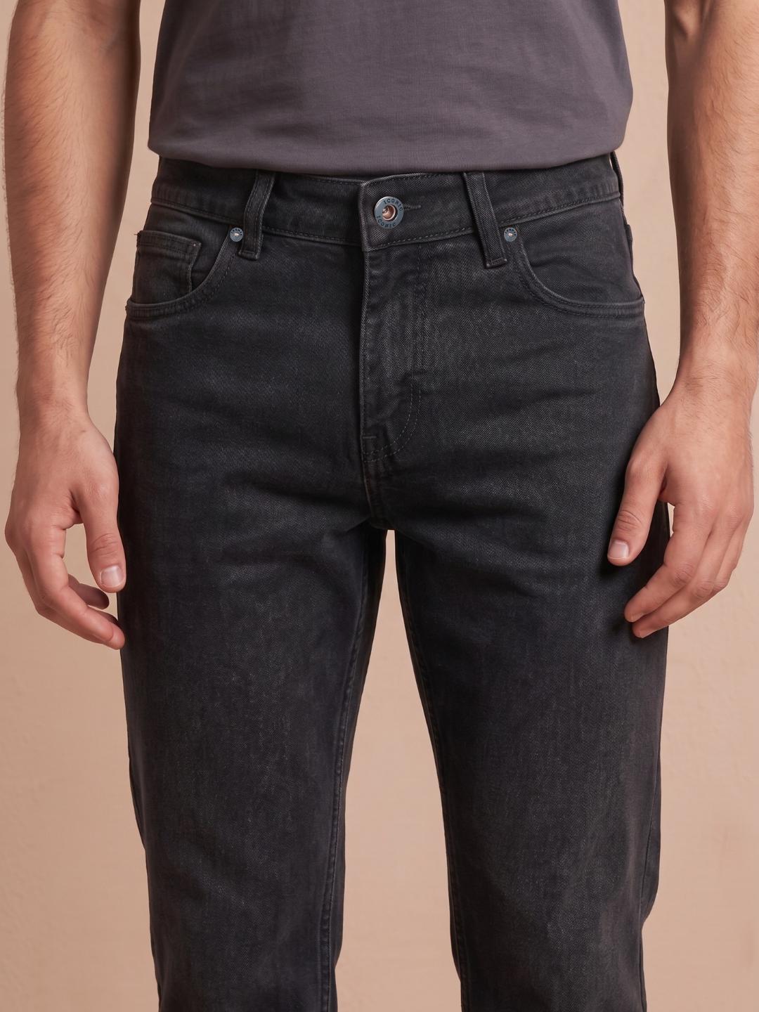 Iconic Men Olive Bootcut Fit Solid Jeans