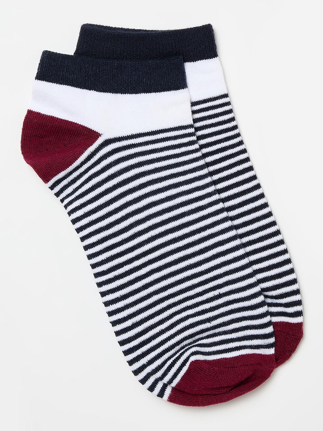 Iconic Men Multicolour Striped Socks - Pack of 3