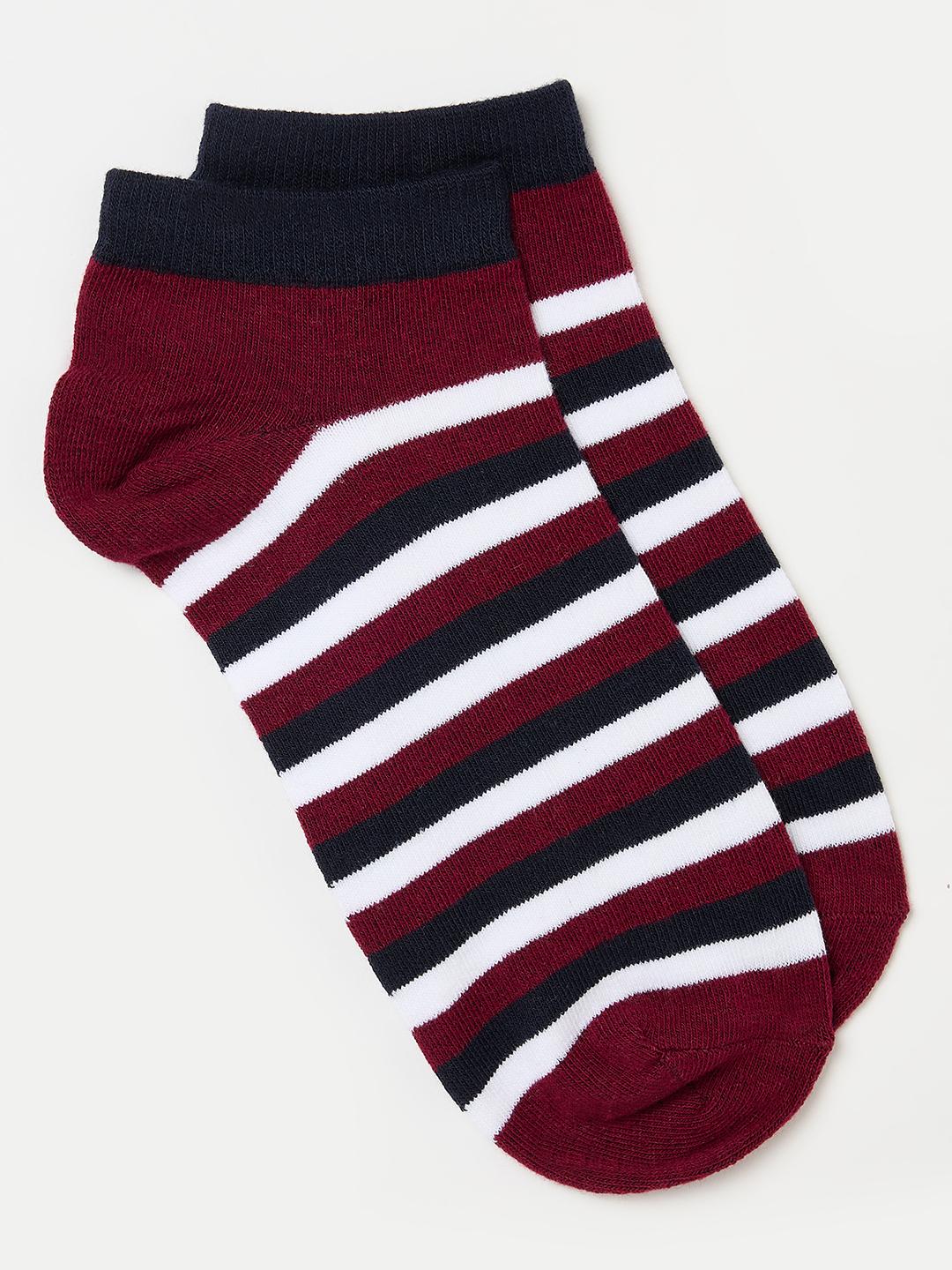 Iconic Men Multicolour Striped Socks - Pack of 3