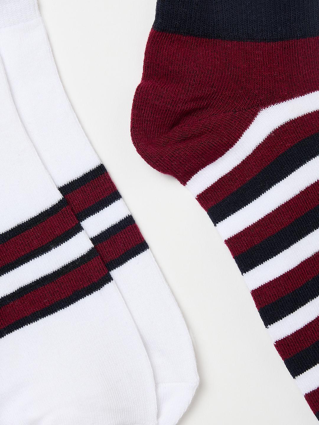 Iconic Men Multicolour Striped Socks - Pack of 3