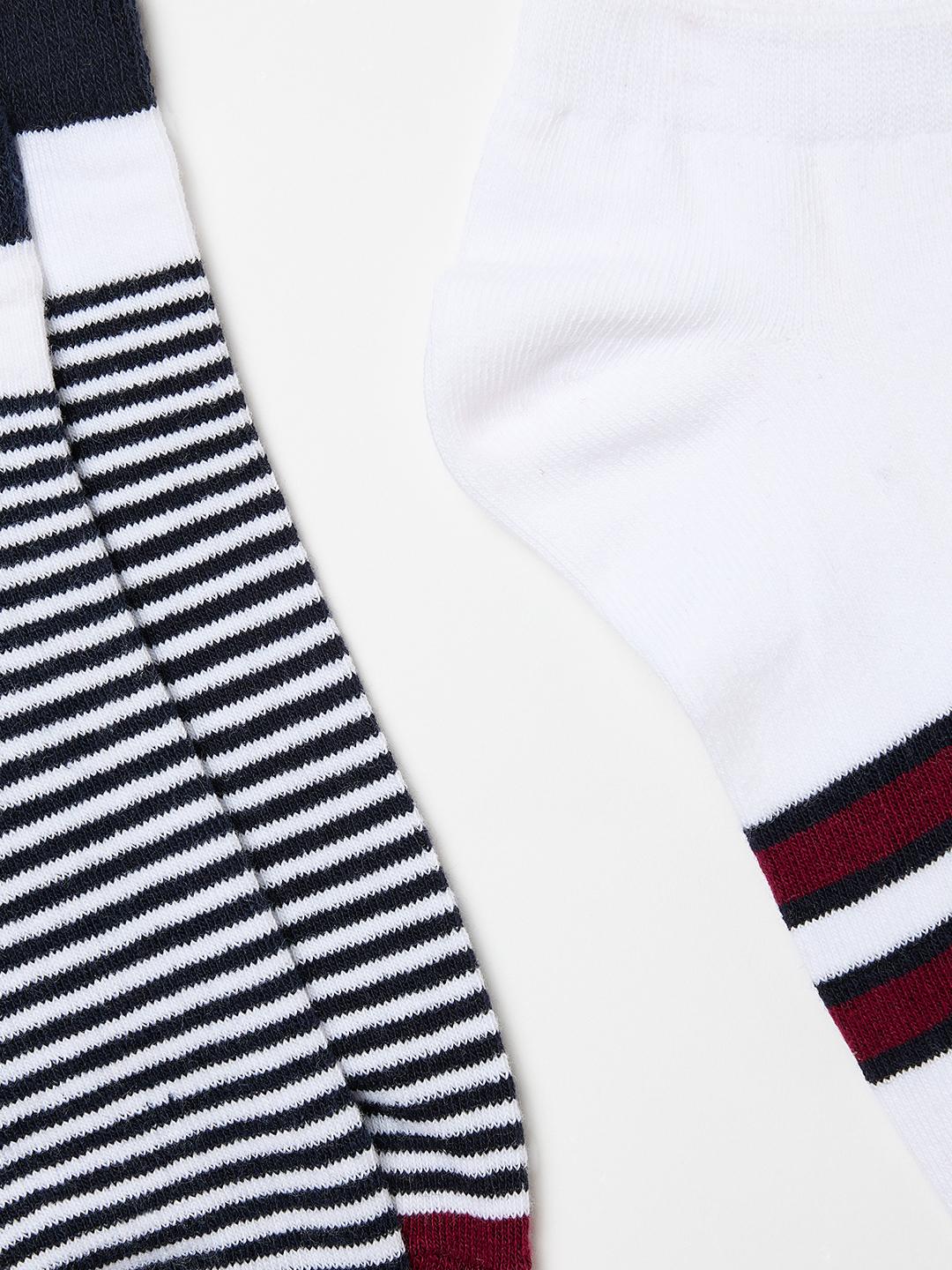 Iconic Men Multicolour Striped Socks - Pack of 3